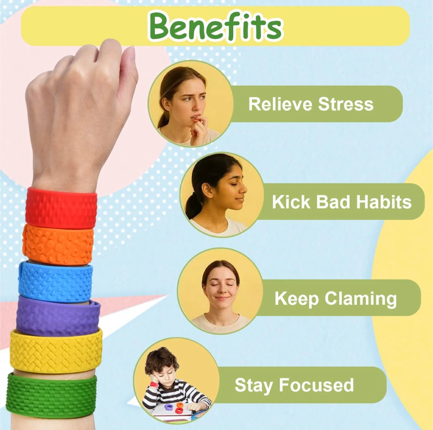Sensory Fidget Toy Bracelet - Stress Relief - photo 3