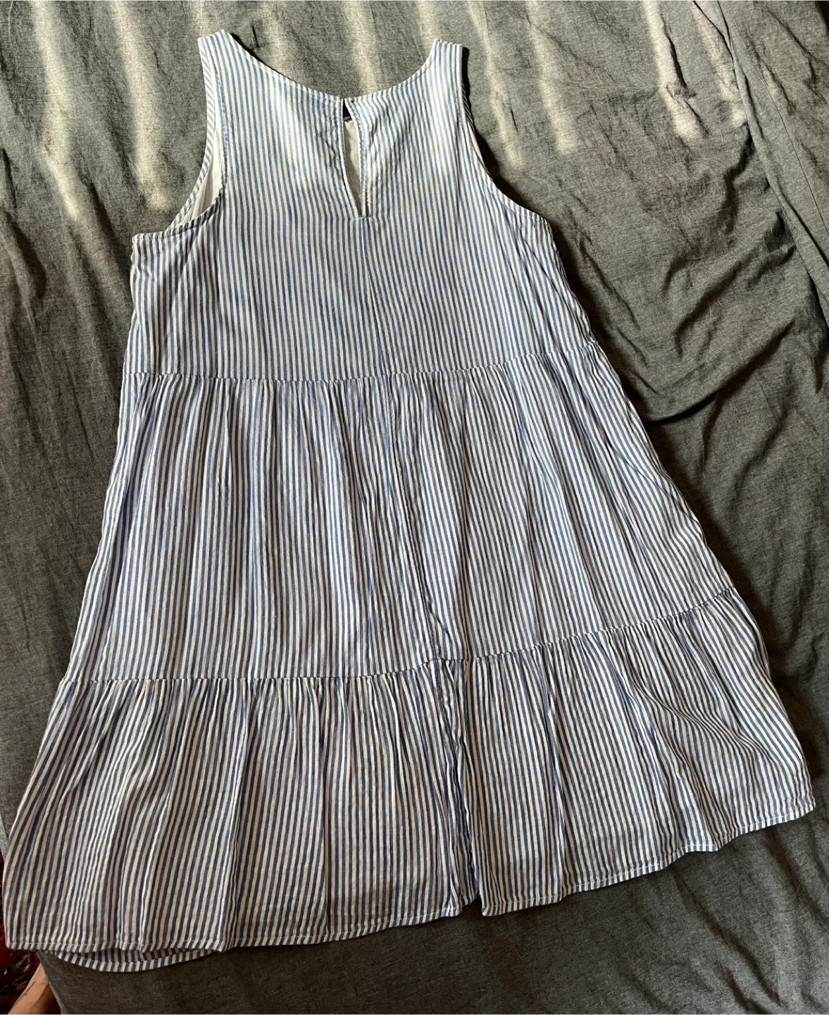 Old Navy Blue Striped Dress - Size L image indicator(2)