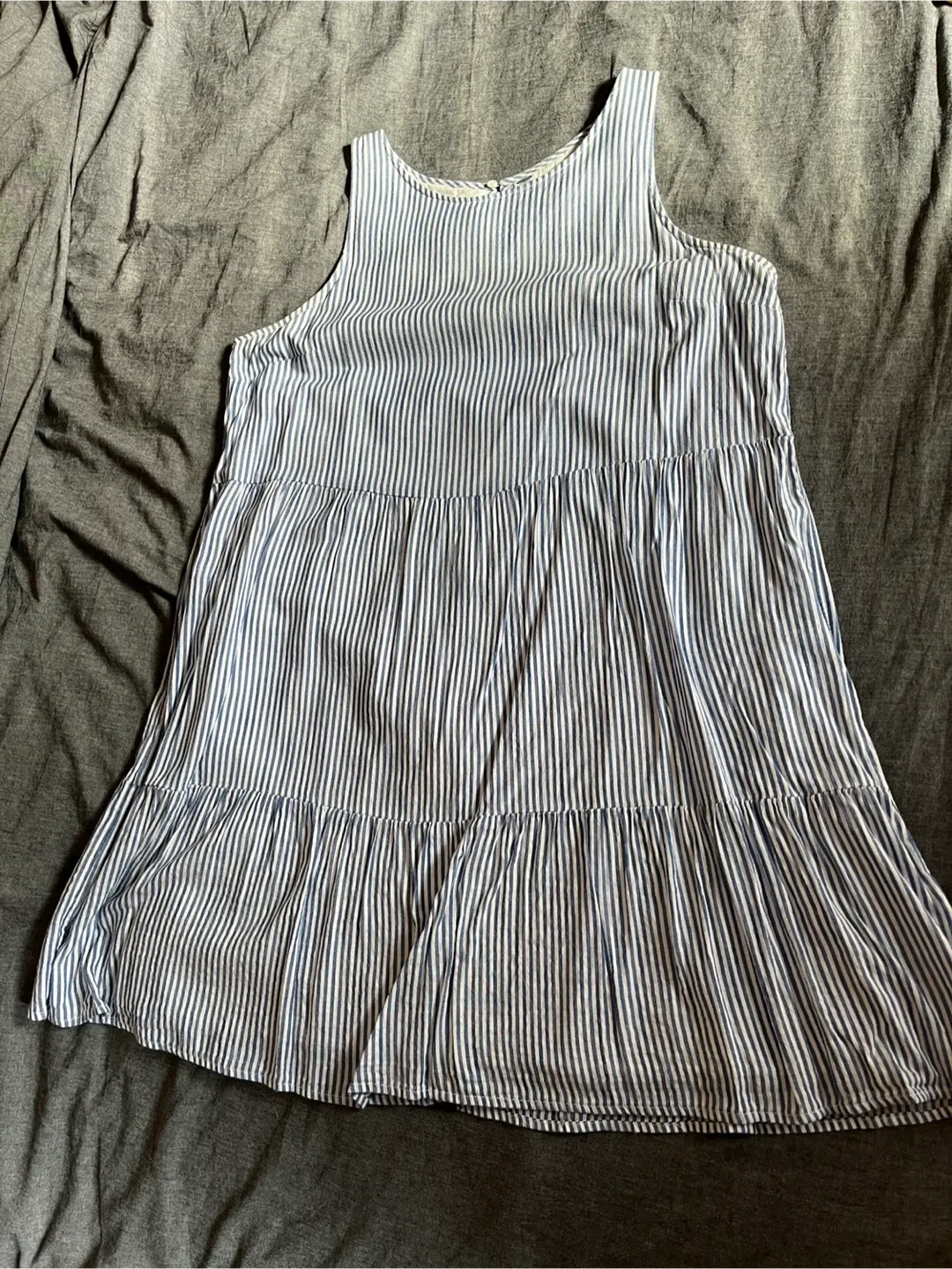 Old Navy Blue Striped Dress - Size L thumbnail