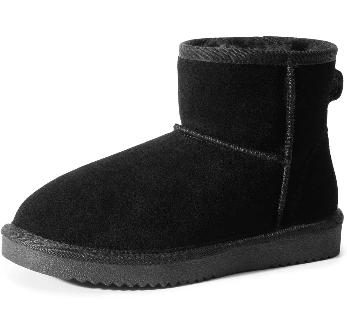 NEW! DREAM PAIRS Size 10 Black Suede Leather Mini Boots thumbnail