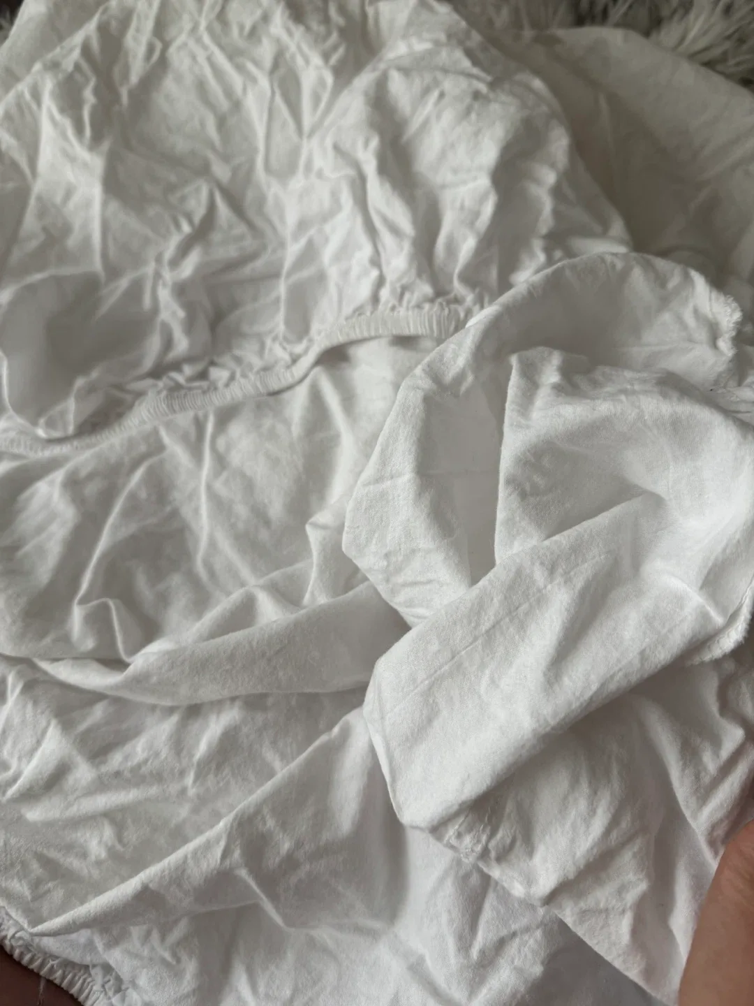 IKEA DVALA Fitted Sheet - White, Twin image indicator(2)