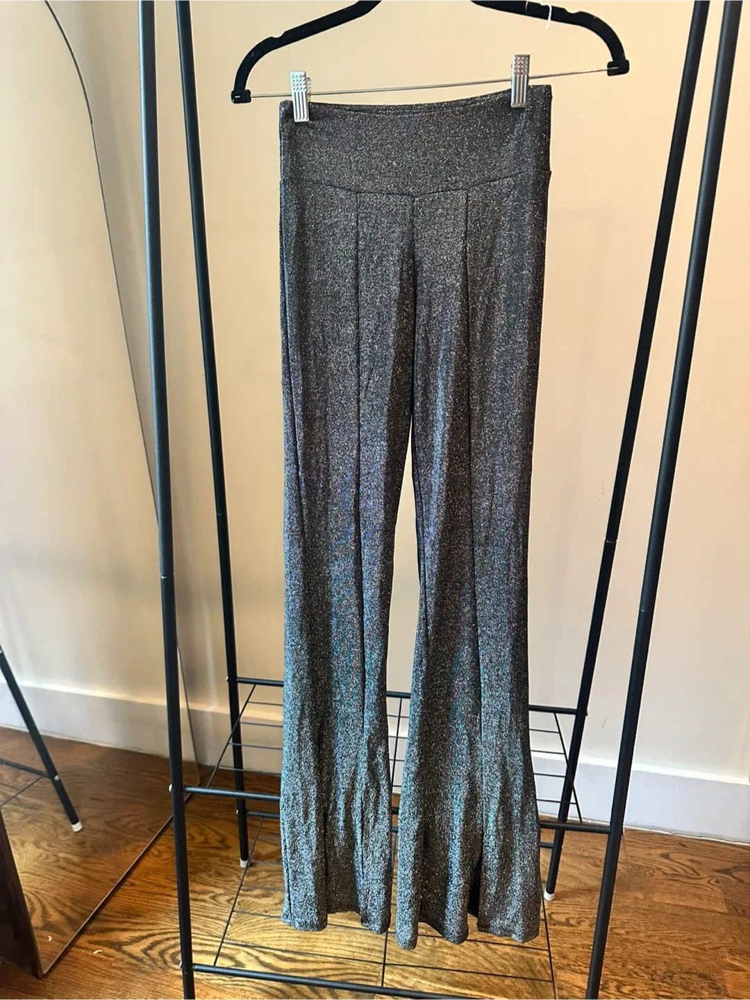 Silver Sparkle Flare Leggings thumbnail