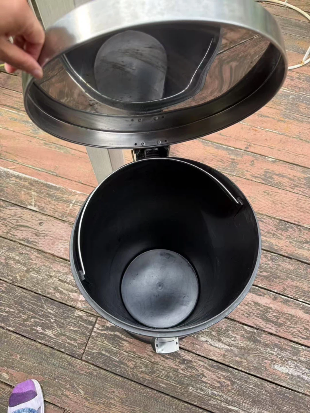 Stainless Steel Step-On Trash Can - photo 3