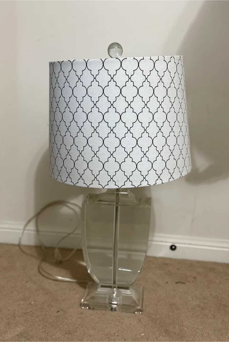 Stylish Clear Acrylic Table Lamp image indicator(2)