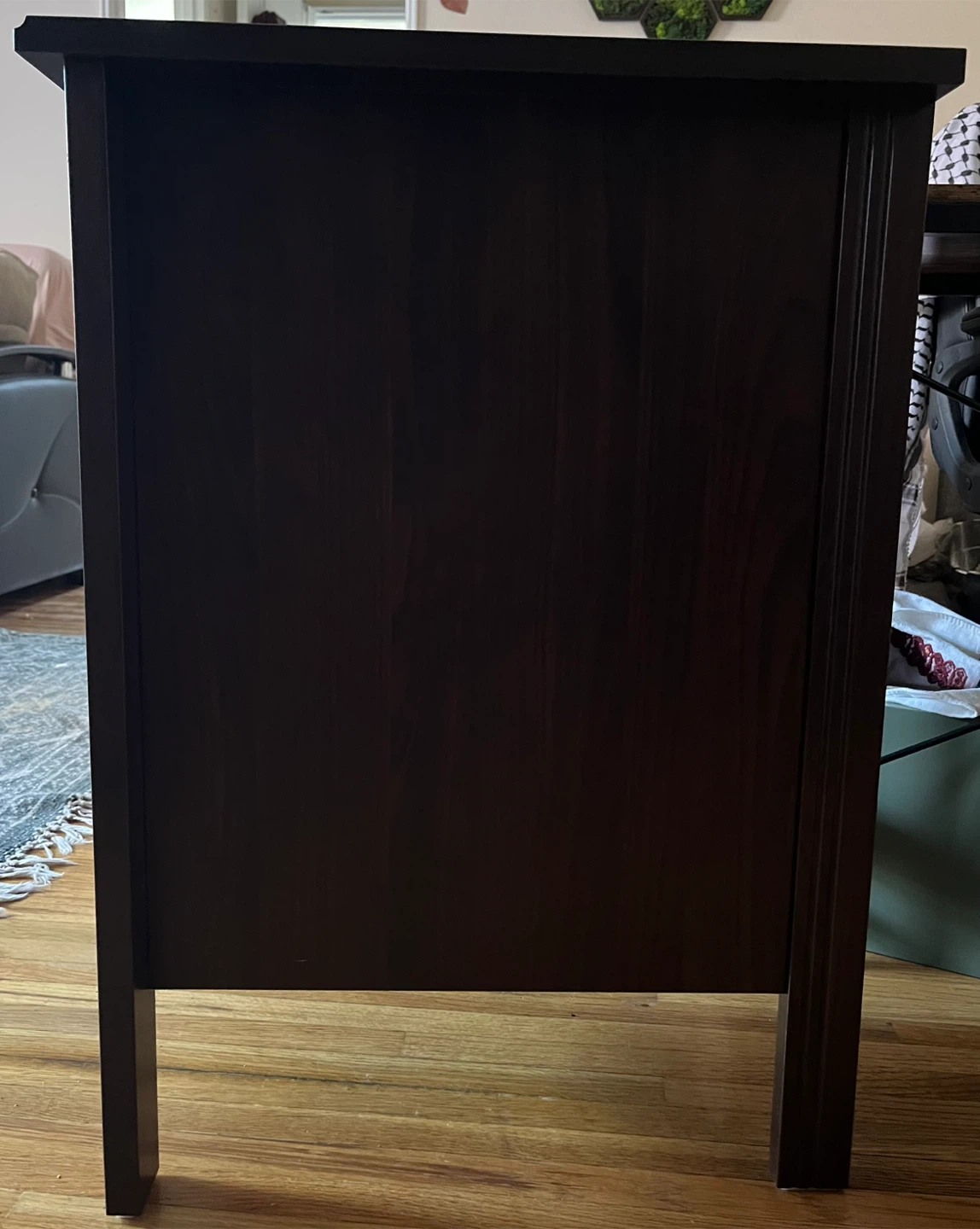 Dark Wood Desk with Shelves - photo 3