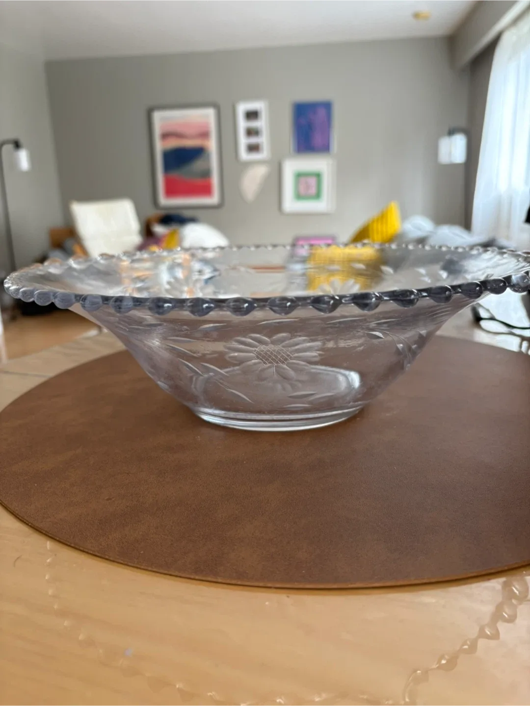 Glass Bowl with Floral Design🥕 thumbnail