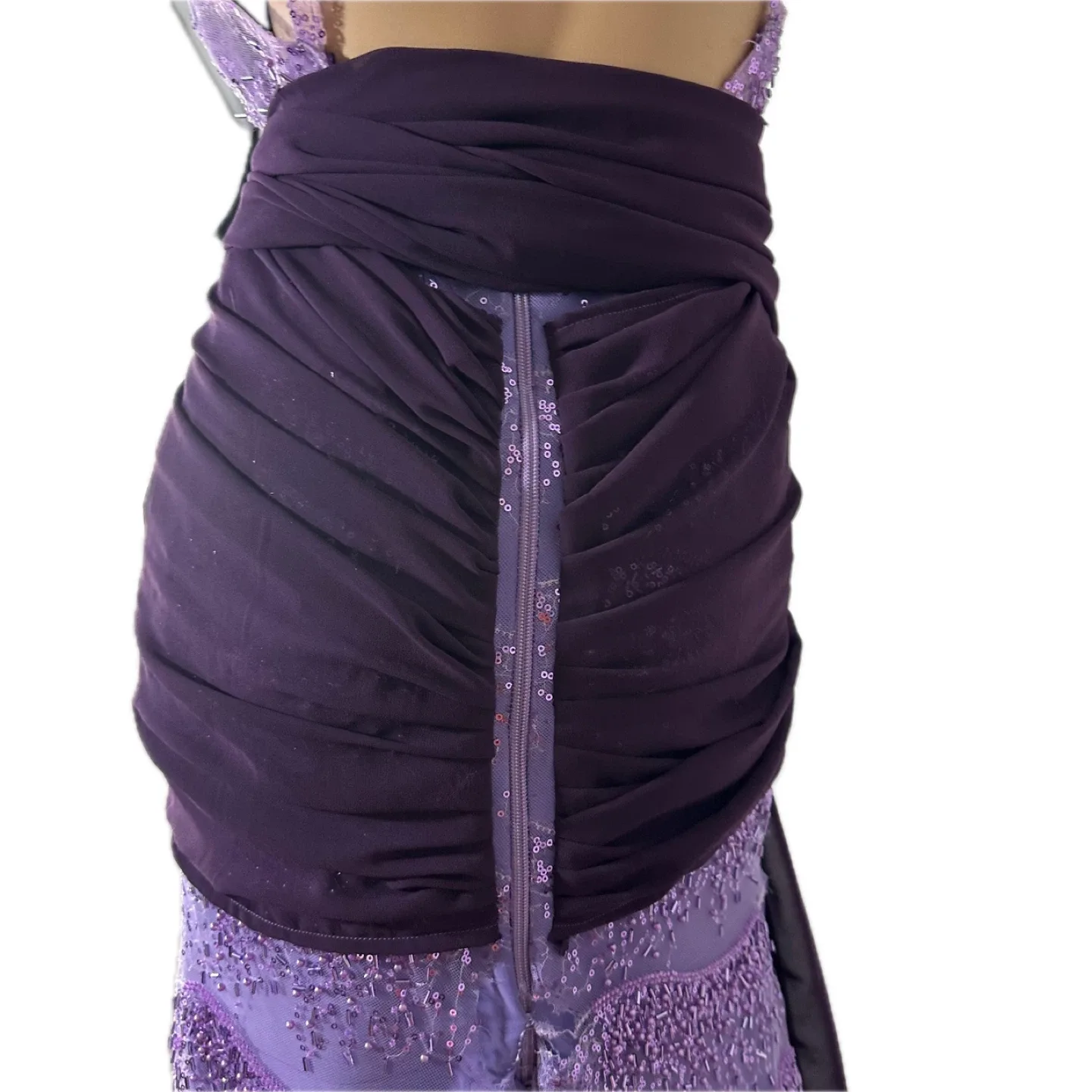 Purple Sequin Lace Formal Dress image indicator(4)