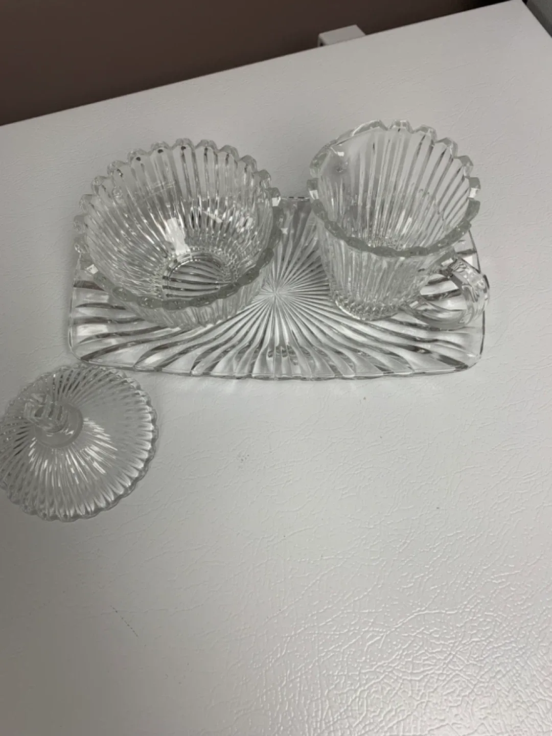 🥕Vintage Clear Sugar and Creamer Set image indicator(5)