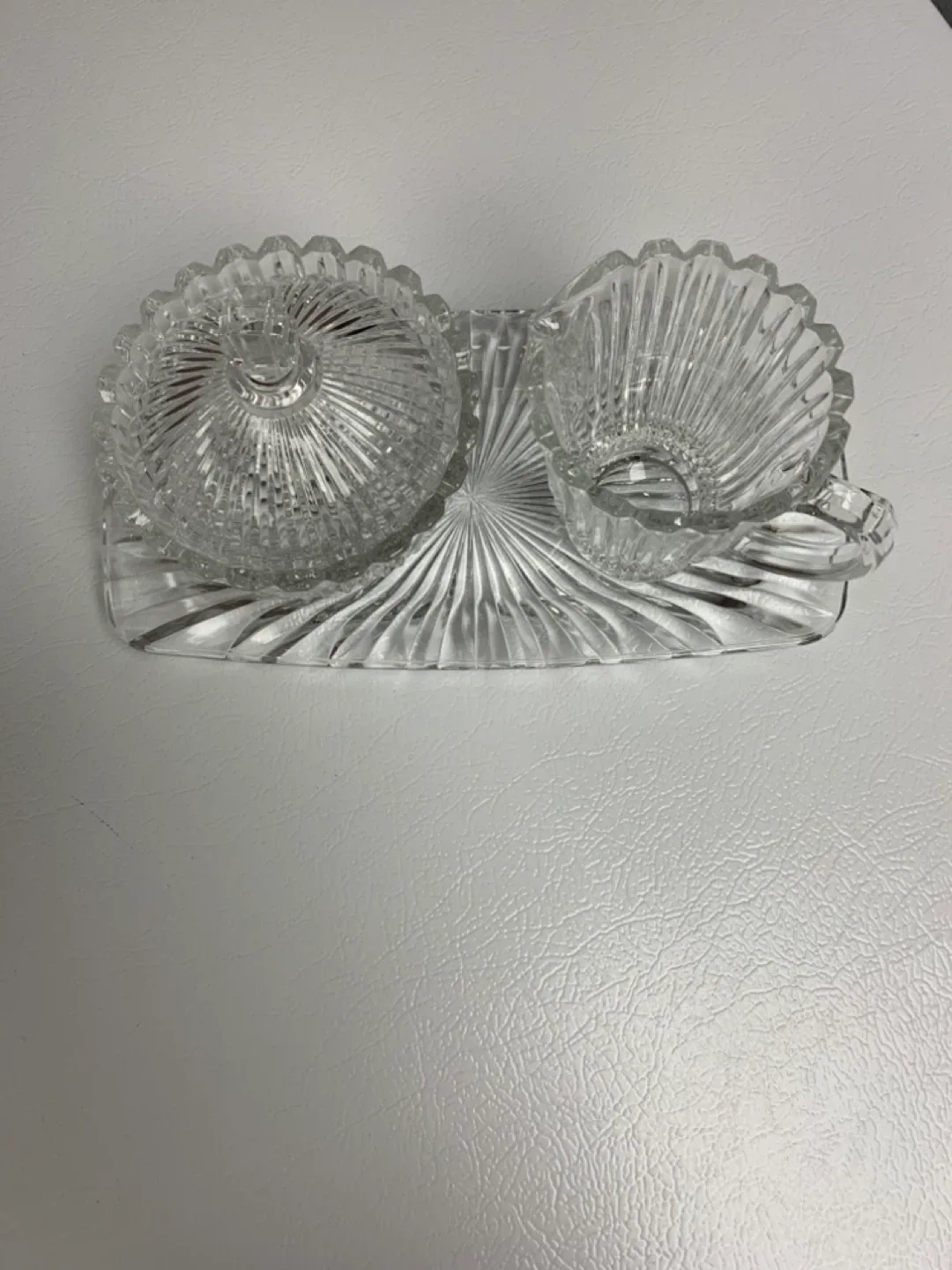 🥕Vintage Clear Sugar and Creamer Set image indicator(6)