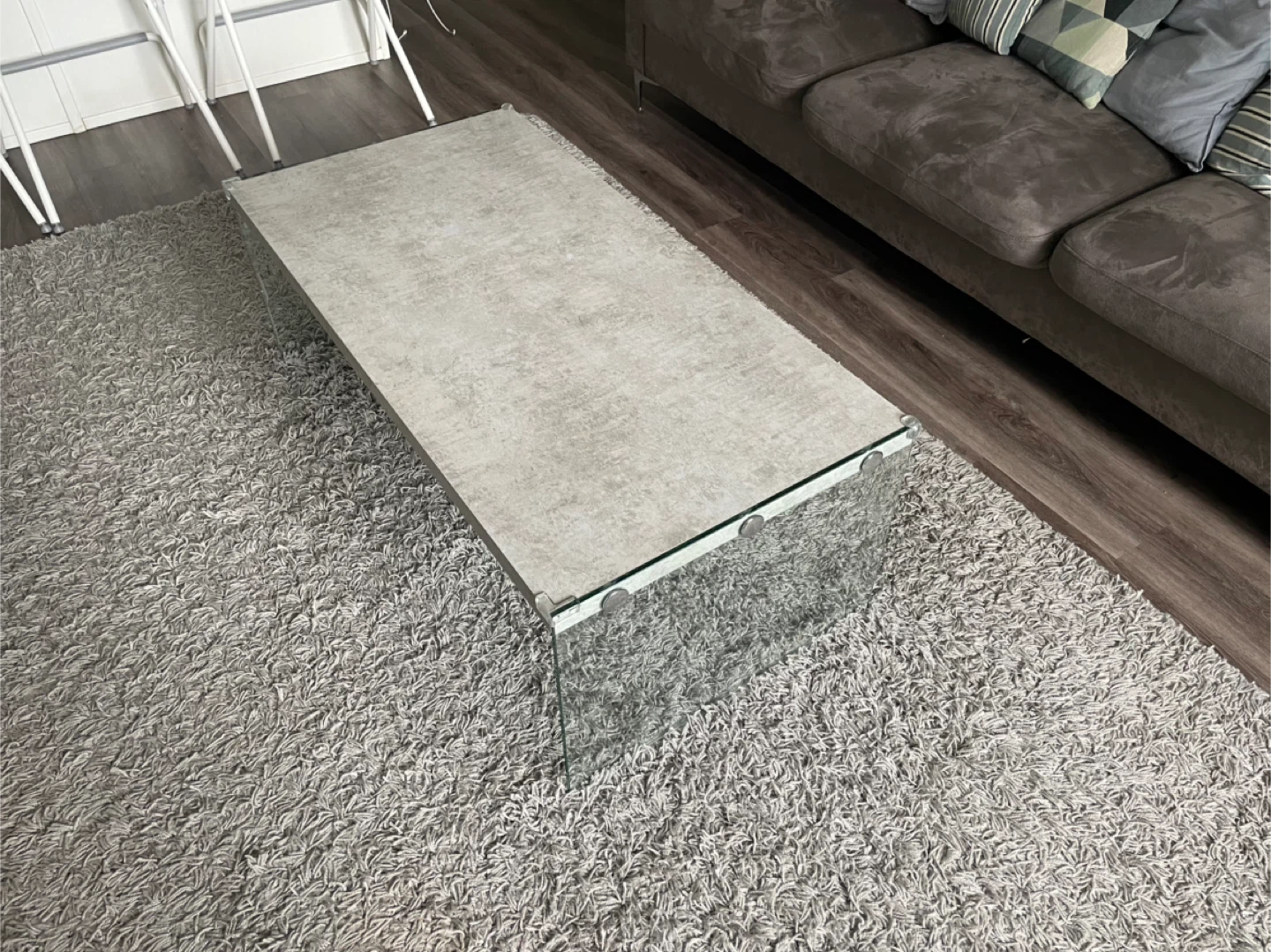 Coffee Table with Glass Legs