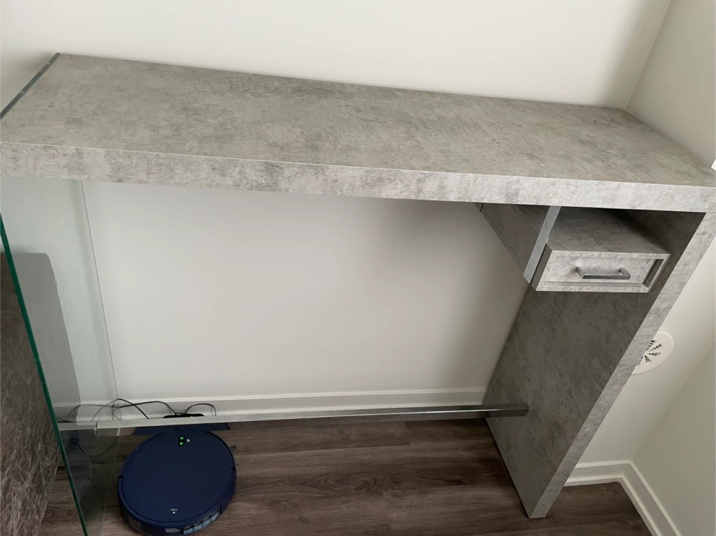 Modern Grey& Glass Console Table - photo 2