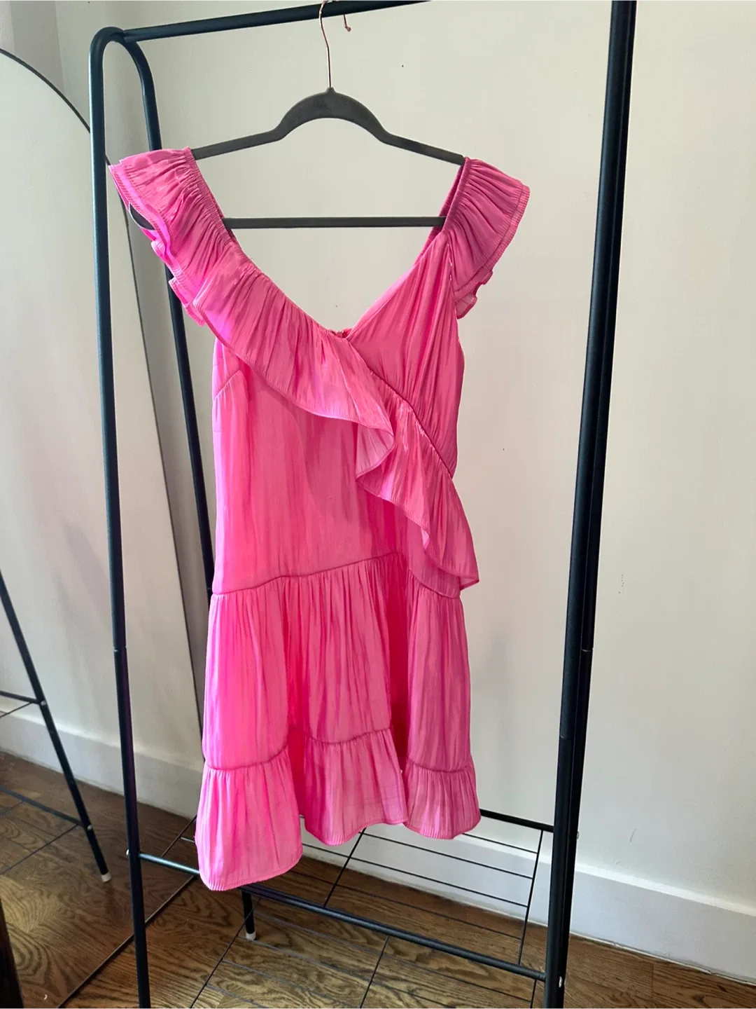 TCEC Pink Ruffle Dress - Size M thumbnail