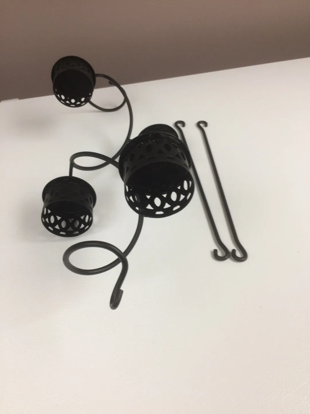 🥕Partylite Black Metal Candle Holder image indicator(4)