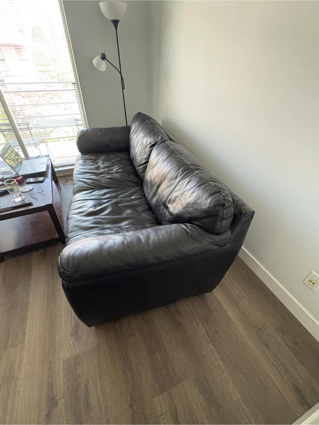 Black Leather Sofa
