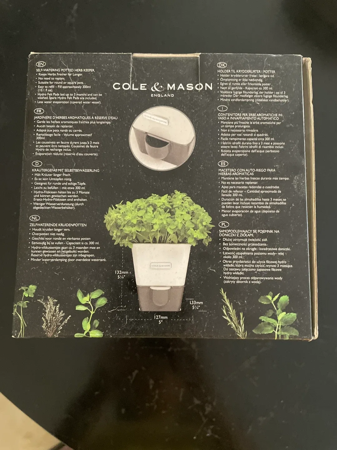 Cole & Mason Self-Watering Herb Keeper - New in Box! image indicator(2)