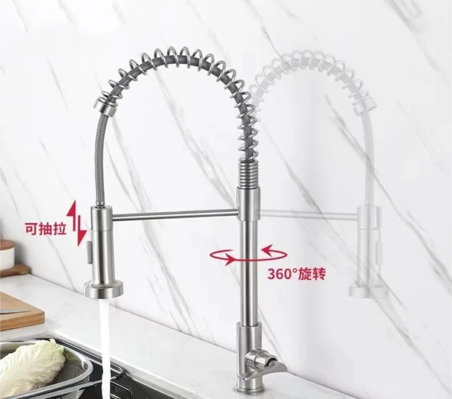 Pull Down Sprayer Kitchen Faucet - photo 3