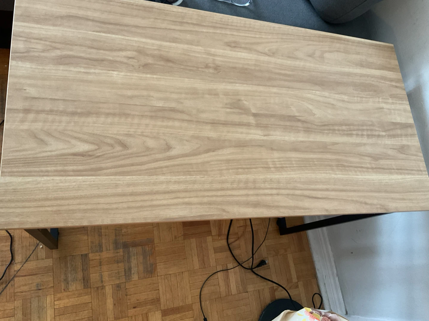 Wood and Black Metal Desk - photo 5