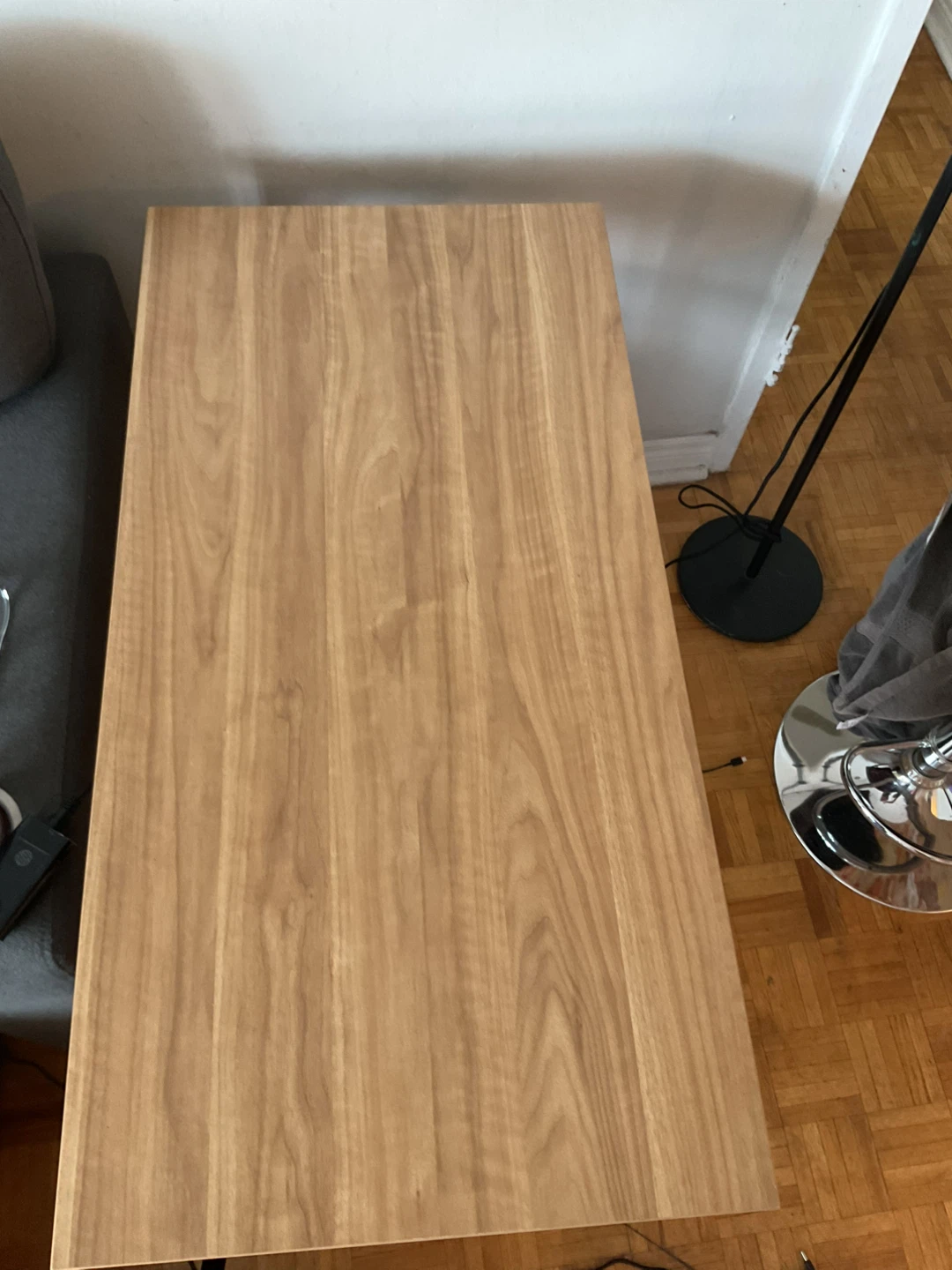 Wood and Black Metal Desk - photo 2
