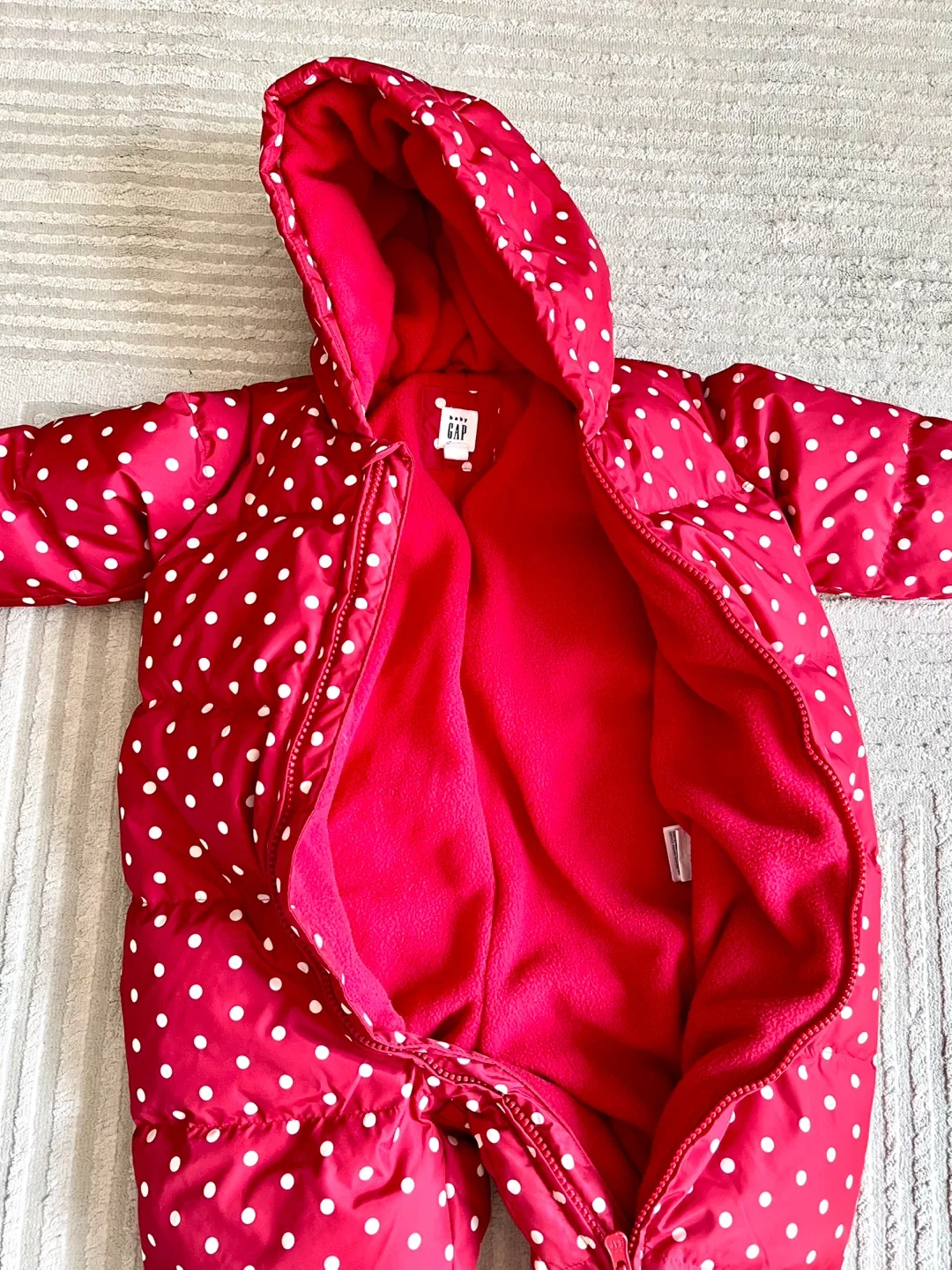 GAP Baby Snowsuit - Red Polka Dot image indicator(2)