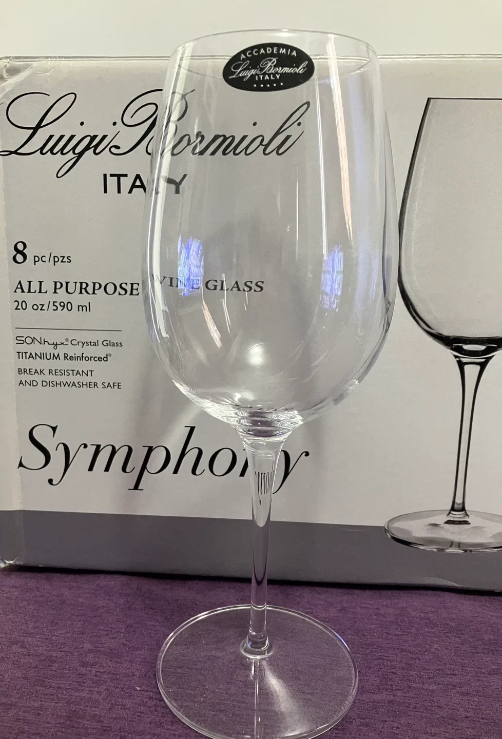 Luigi Bormioli Symphony Wine Glasses, 8-Piece Set image indicator(2)