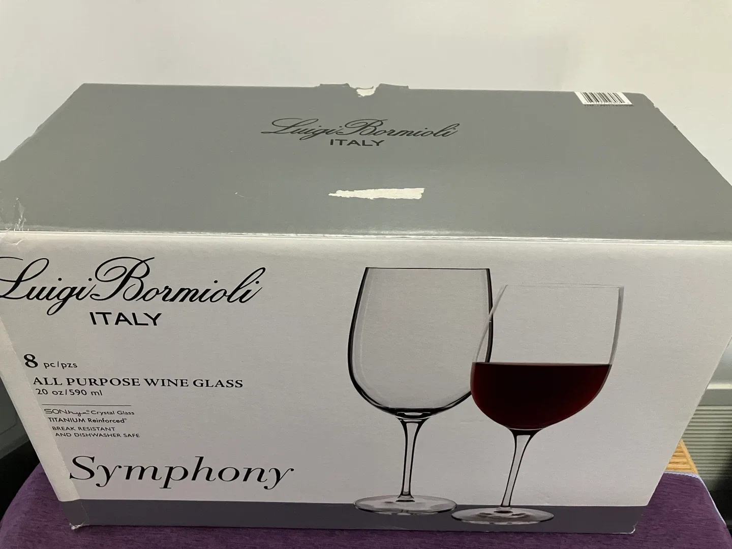 Luigi Bormioli Symphony Wine Glasses, 8-Piece Set image indicator(3)