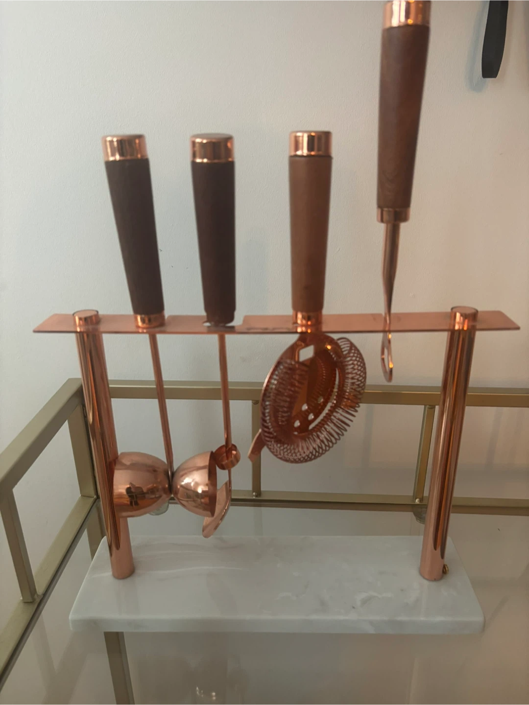 Gold Bar Cart + Free rose gold cocktail set - photo 3
