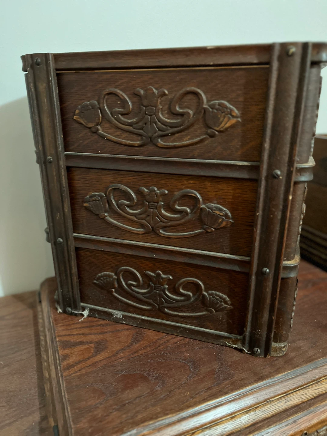 ANTIQUE SINGER SEWING MACHINE DRAWERS - photo 4