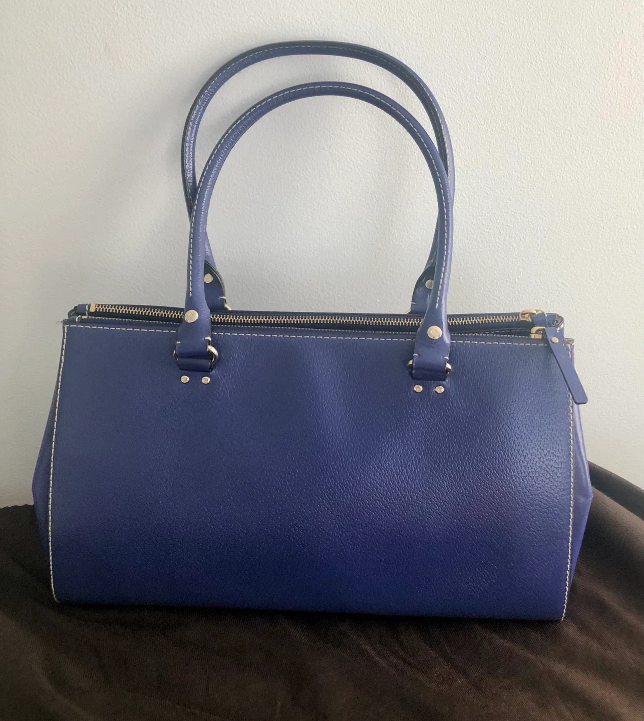Kate Spade Blue Leather Tote Bag & Wallet image indicator(2)