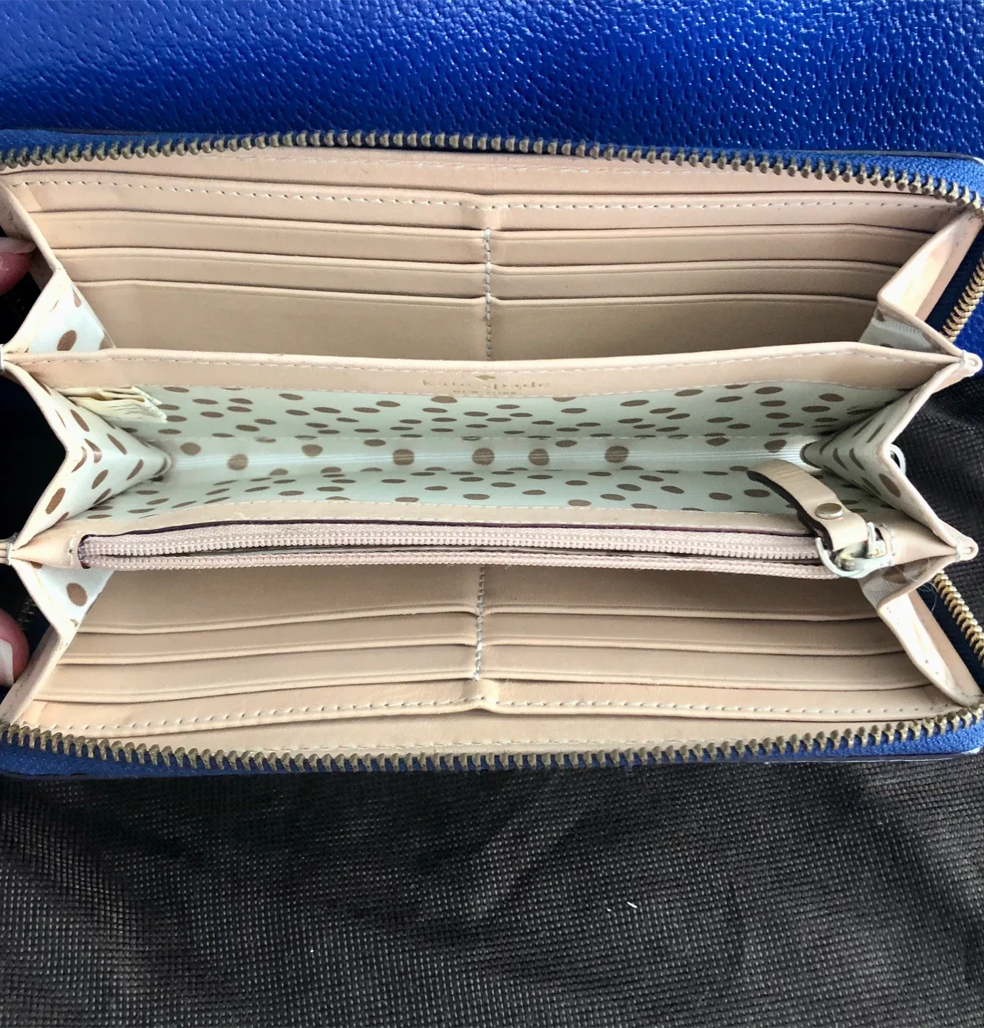 Kate Spade Blue Leather Tote Bag & Wallet image indicator(4)