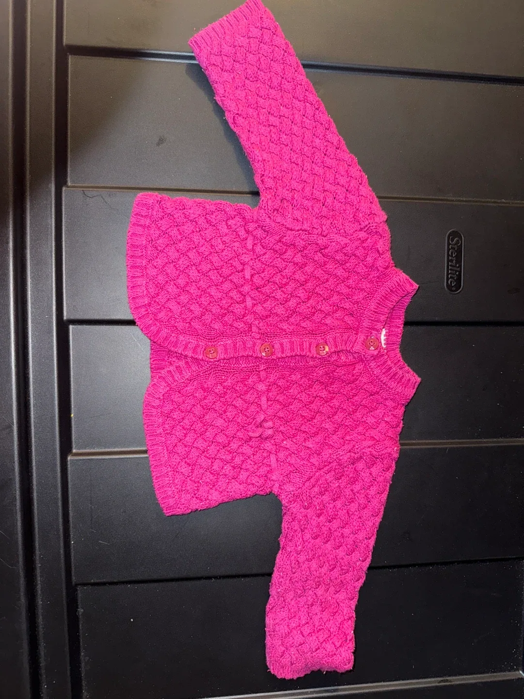 Pink Knit Baby Cardigan thumbnail