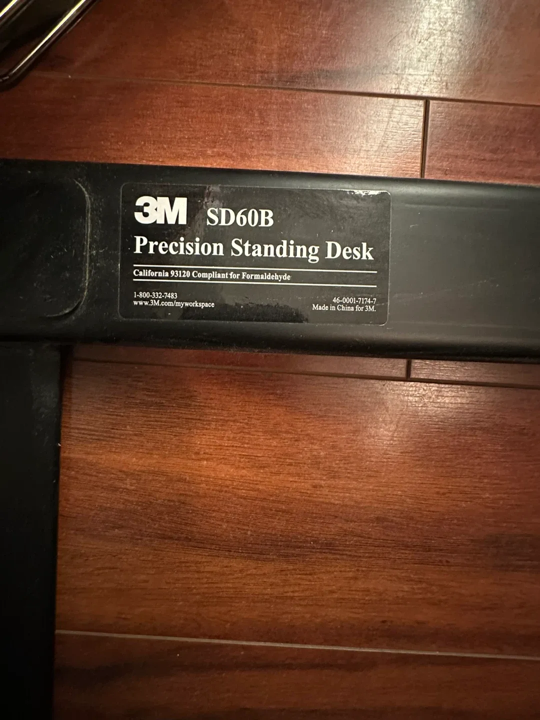 3M SD60B Adjustable Standing Desk - Black, 35 inch image indicator(3)