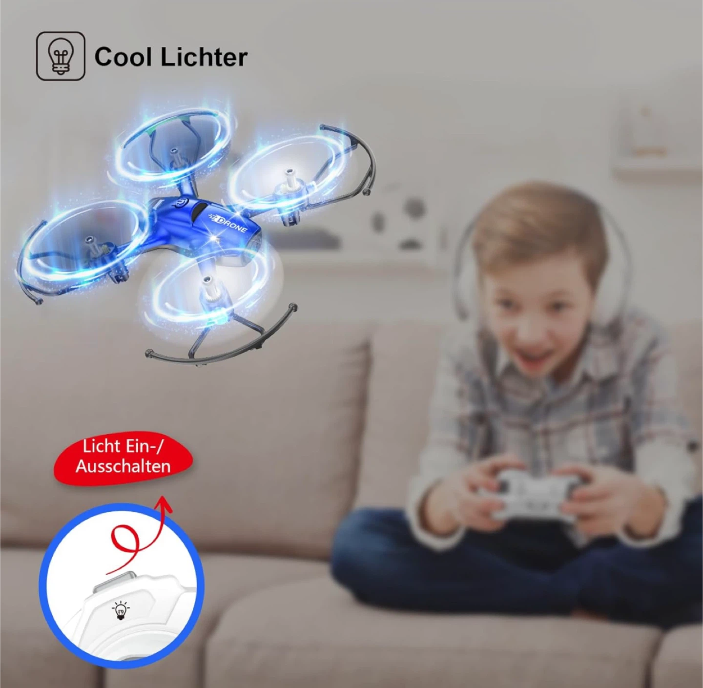 Blue Mini Drone with Remote Control - photo 5