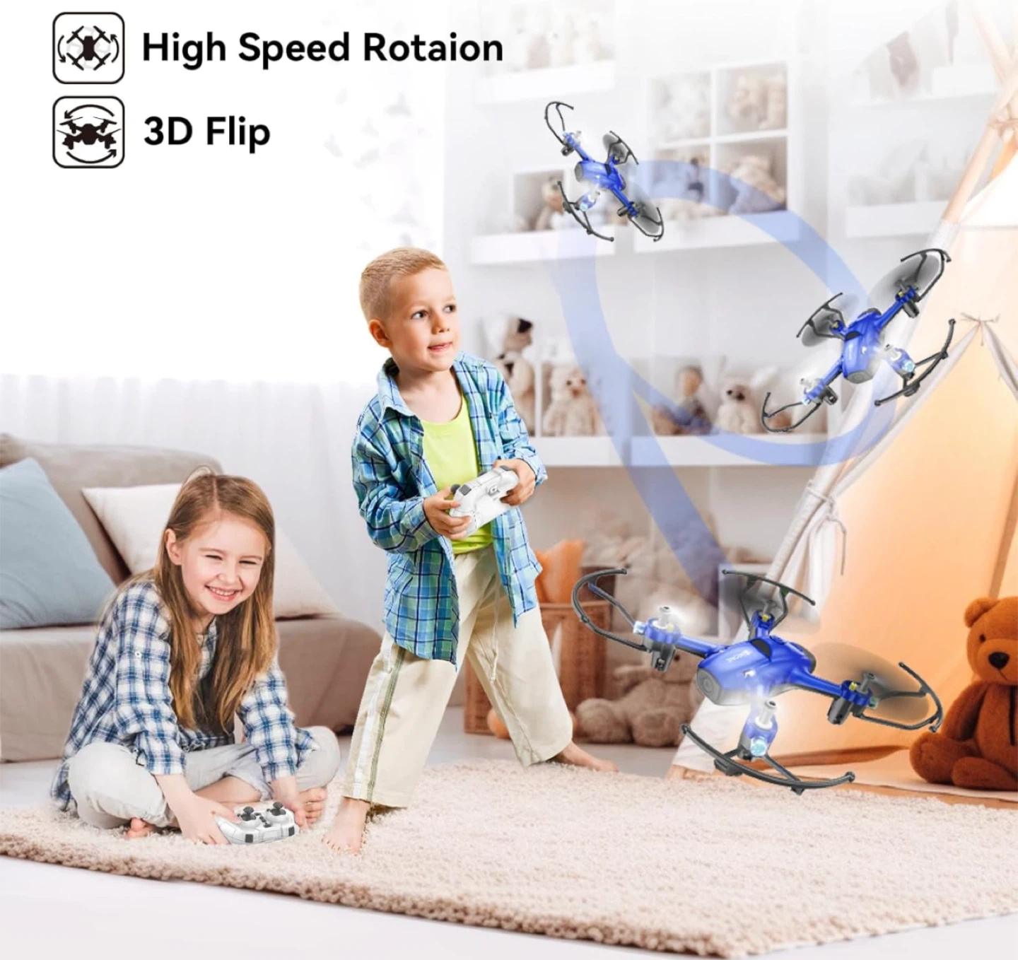 Blue Mini Drone with Remote Control - photo 3