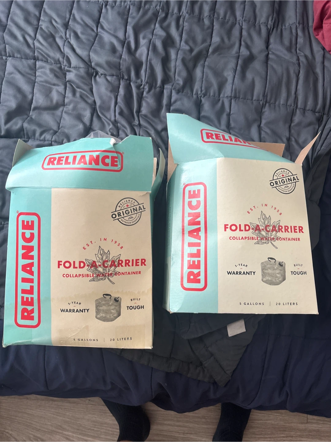 Reliance Fold-A-Carrier Collapsible Water Container - 5 Gallon