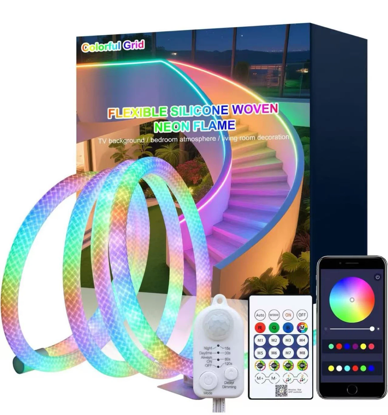 LED Neon Rope Light - Indoor/Outdoor Decor