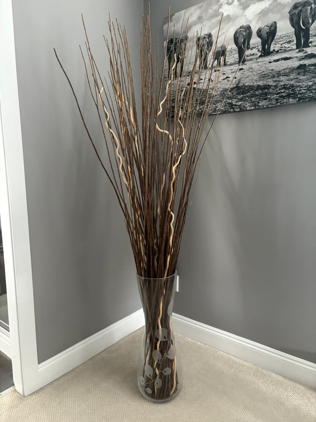 Decorative Branches in Glass Vase
