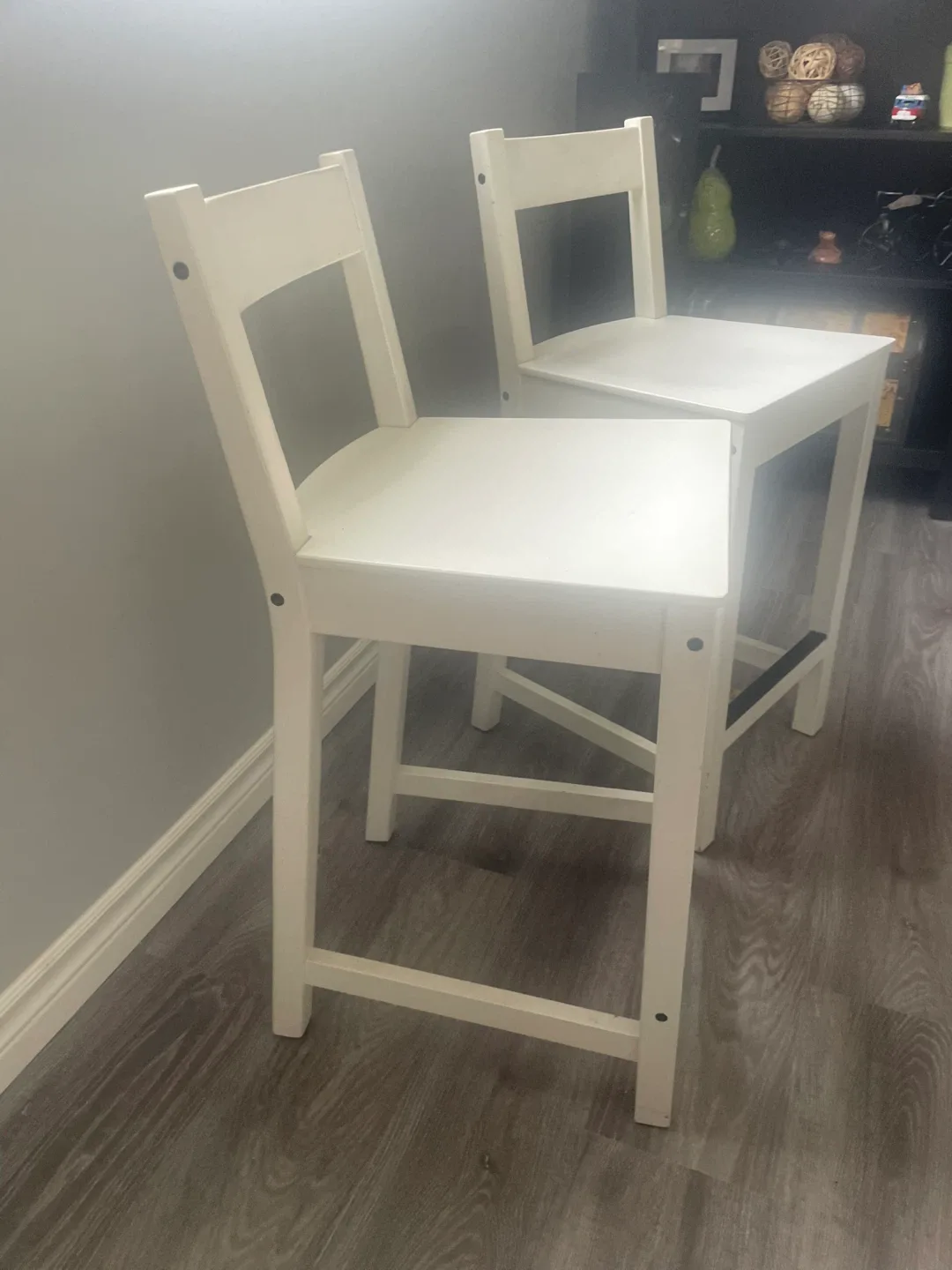 IKEA Dalfred Bar Stool - White thumbnail