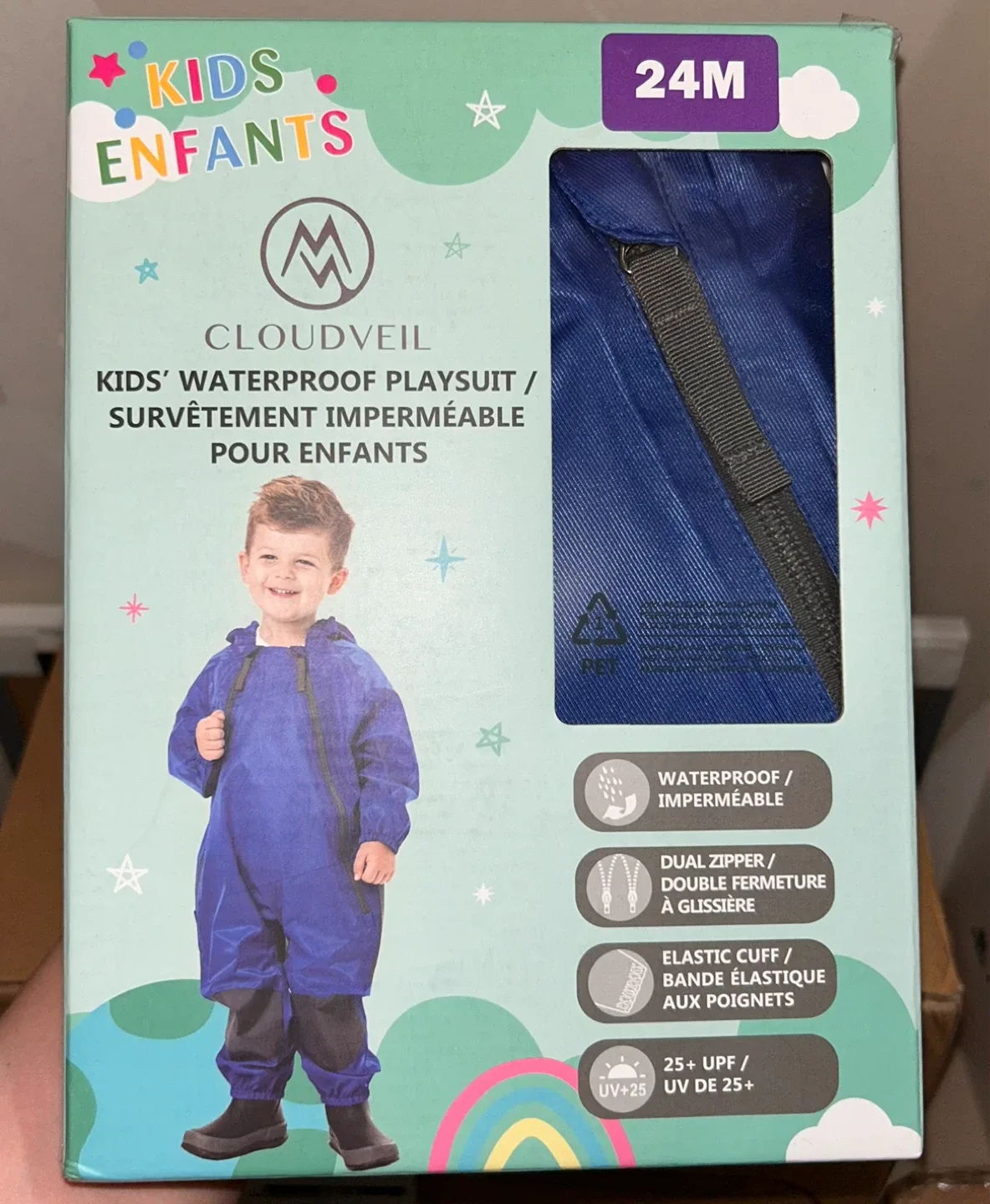 Cloudveil Kids' Waterproof Playsuit - 24M