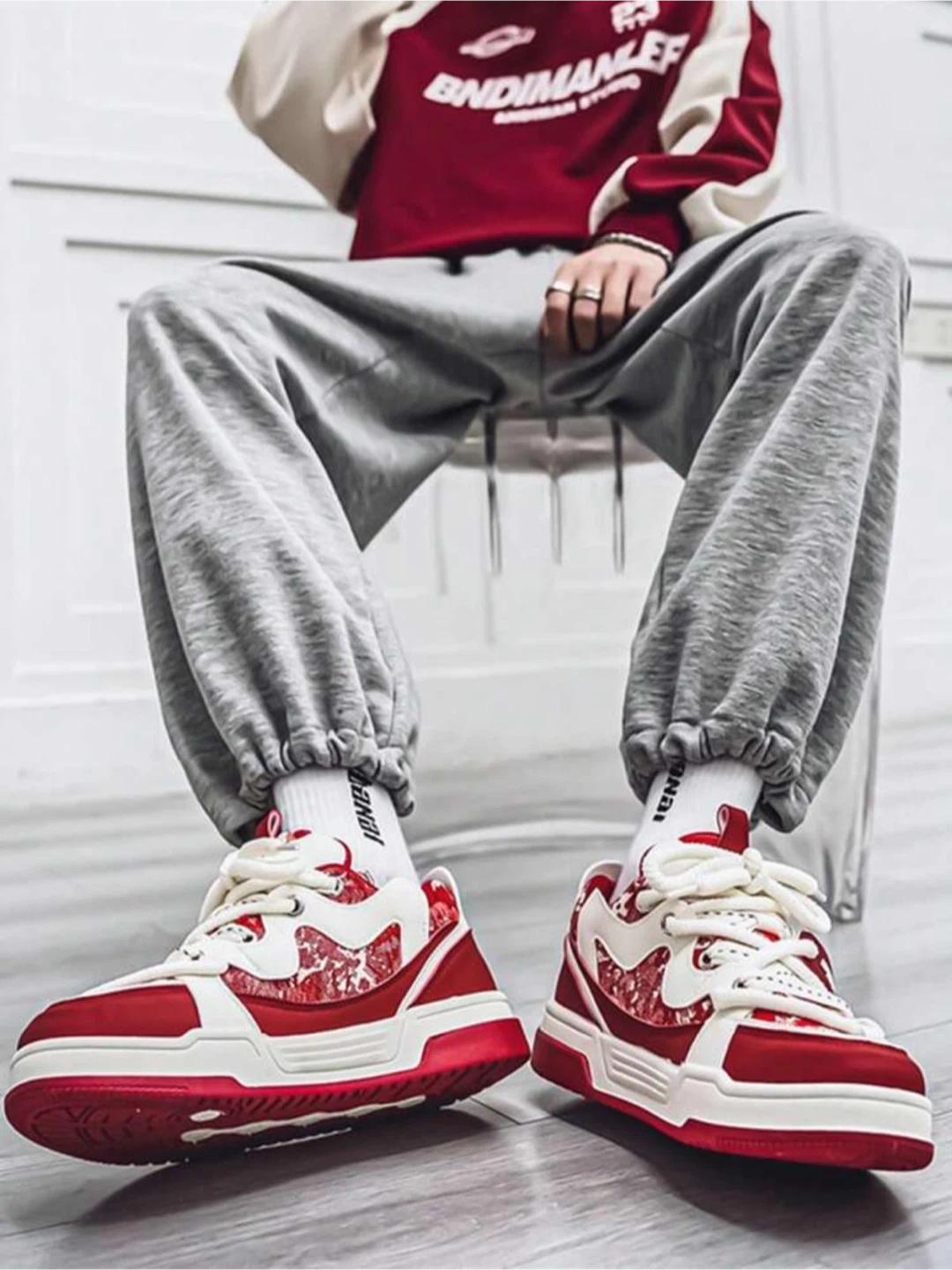Red & White Fashion Sneakers - photo 5