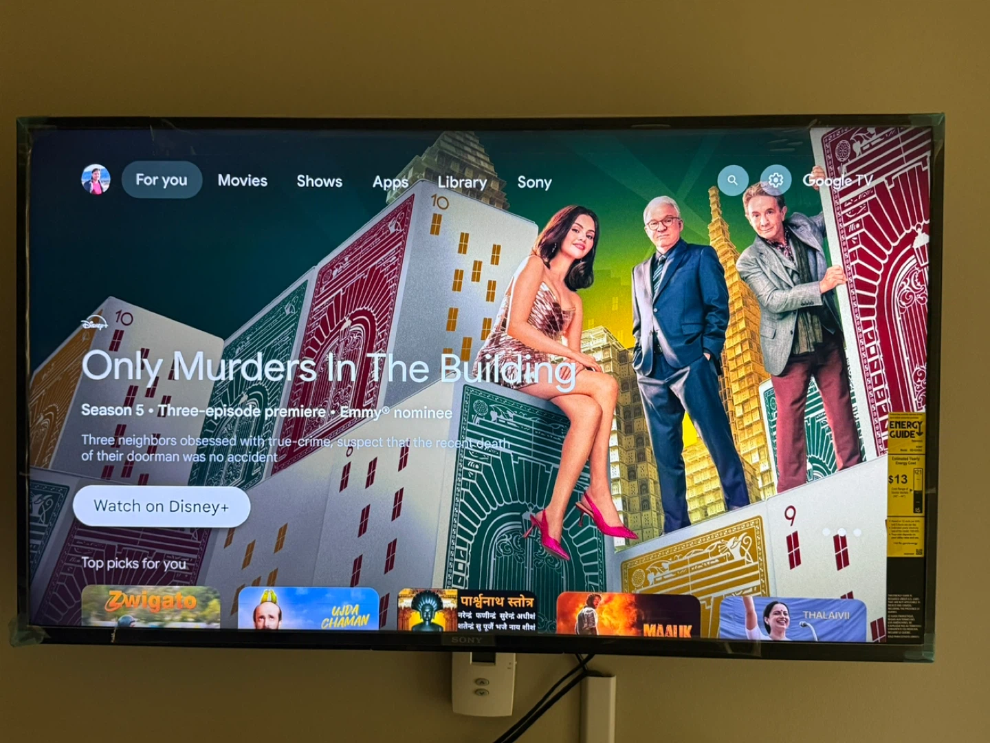 Sony Bravia X80J 43" 4K UHD HDR Smart TV