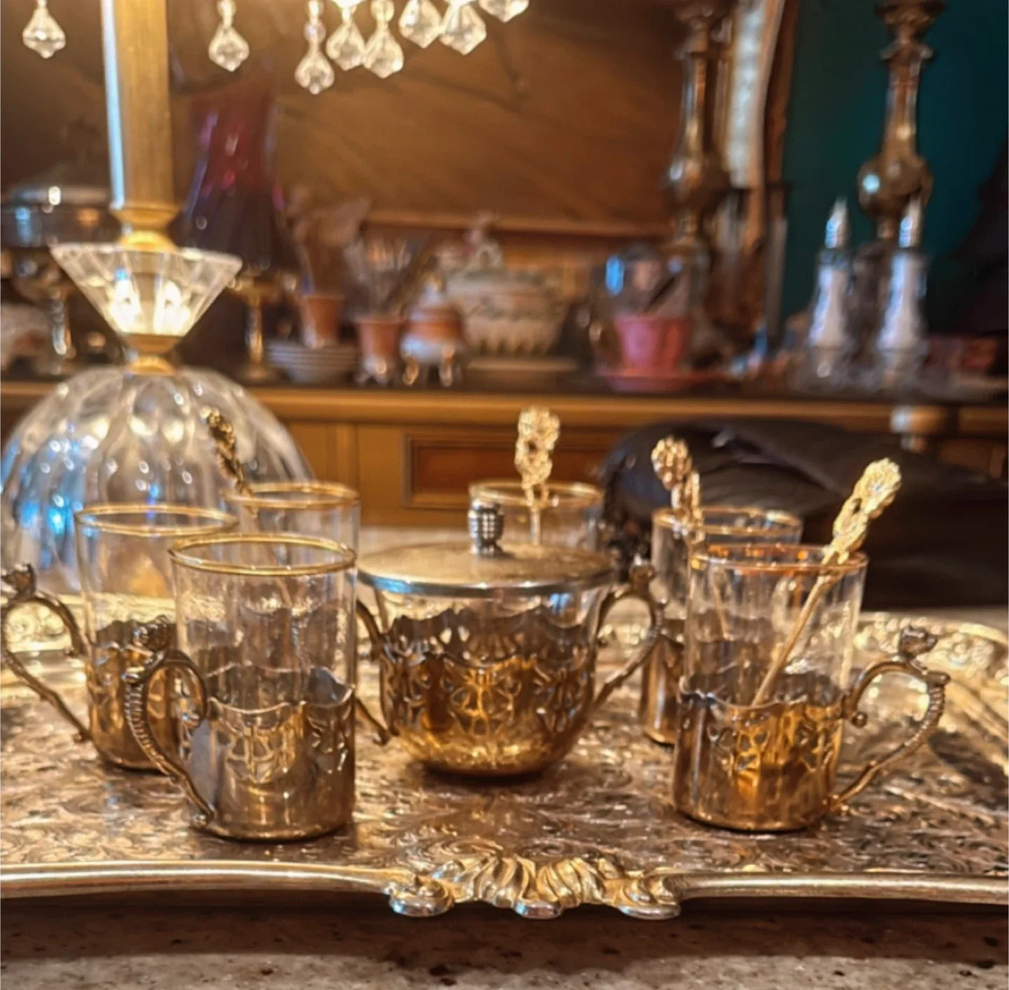 Vintage Silver/Gold Plated Tea Set thumbnail