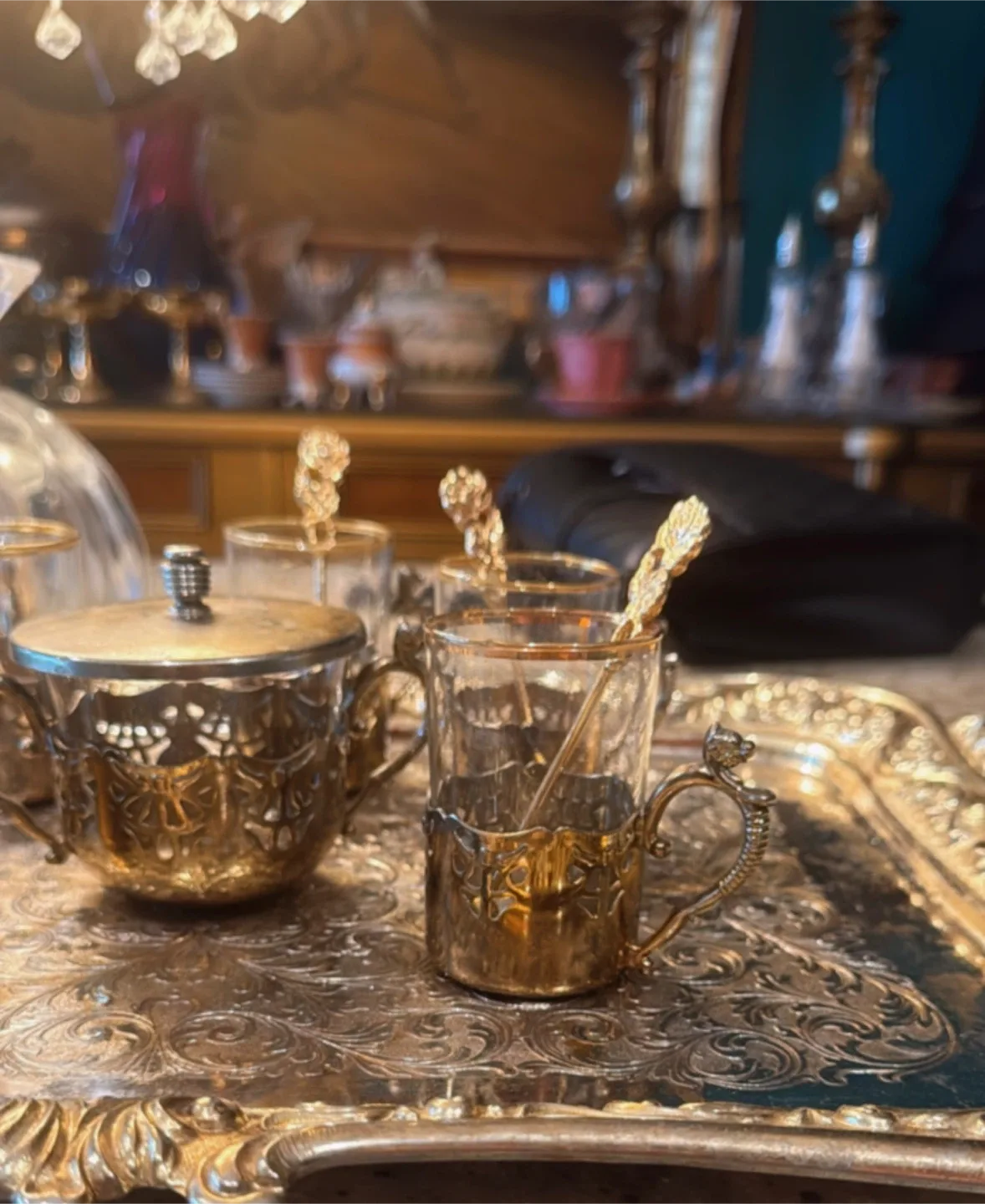 Vintage Silver/Gold Plated Tea Set image indicator(3)