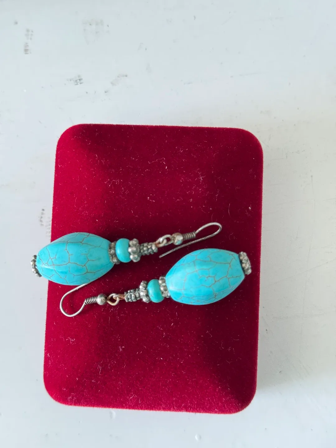 Turquoise Beaded Dangle Earrings image indicator(2)