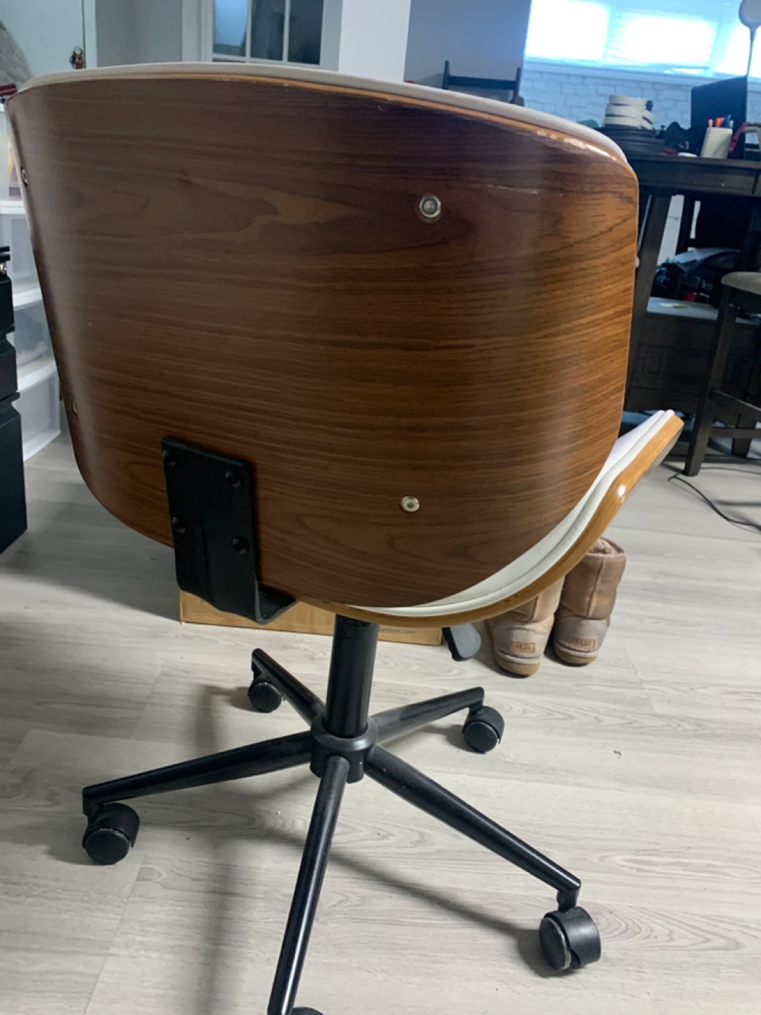 Modern Office Chair - Wood & Leather - photo 2