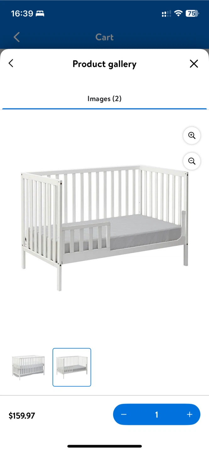 Walmart Concord Baby Devon 4-in-1 Crib with mattress - photo 2