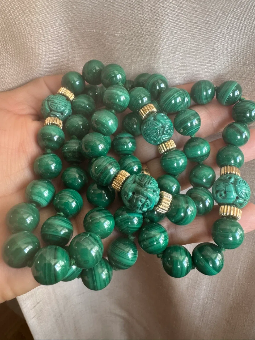 17 Inches Malachite Necklace image indicator(5)