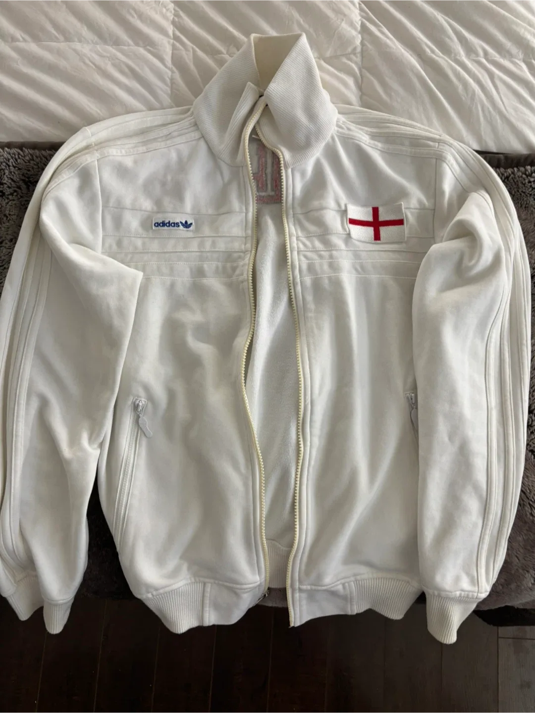 🥕 Adidas England Track Jacket White thumbnail