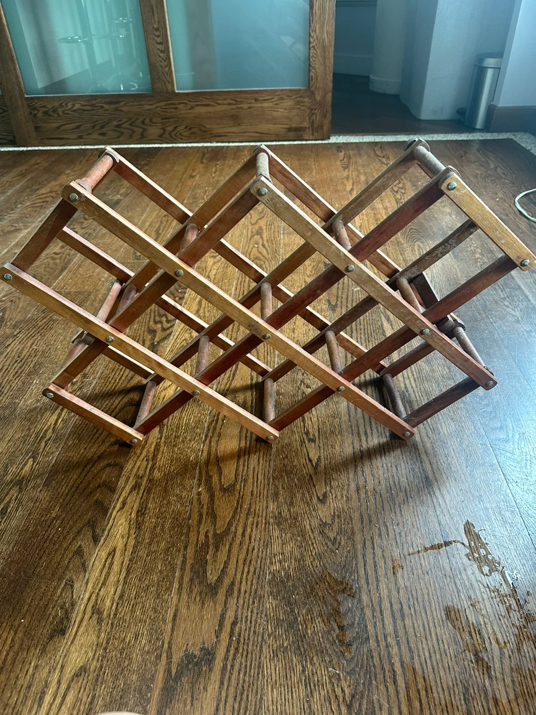 Wooden Accordion Wine Rack thumbnail