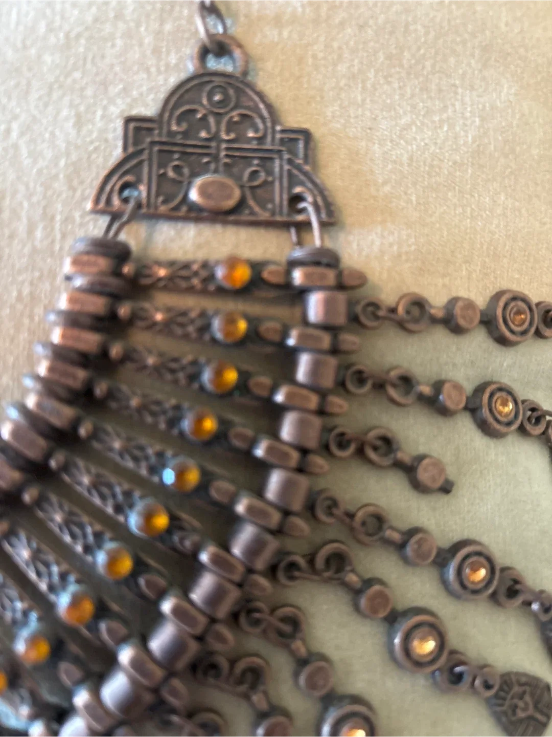 New Handmade King Tut Style Statement Necklace image indicator(4)