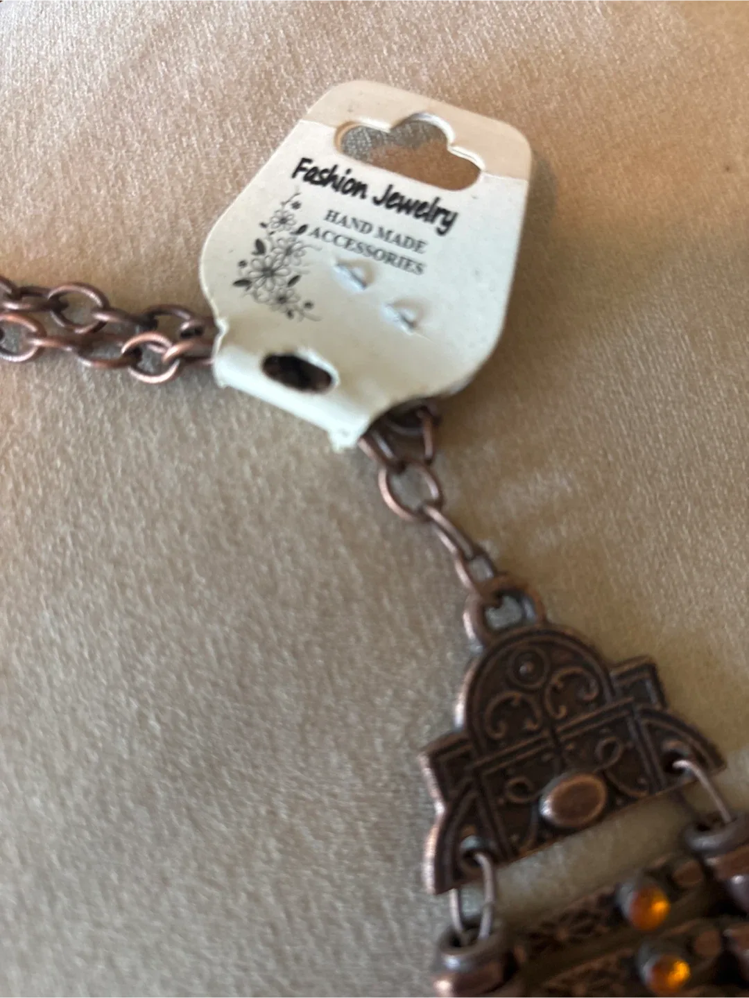 New Handmade King Tut Style Statement Necklace image indicator(6)